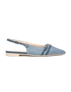 Nero Giardini slingback in tessuto e pelle